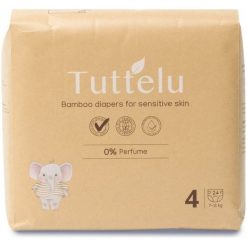 Tuttelu, Bambusowe pieluszki jednorazowe, rozmiar 4 (7-11 kg), 24 szt. Pieluchy Tuttelu ApS. Za 41.39 zł.