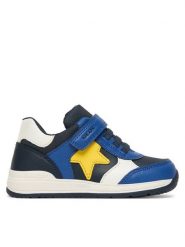 Geox Sneakersy B Rishon Boy B560RA 054FU C0657 Granatowy. Niebieskie buty sportowe chłopięce Geox, ze skóry, bez zapięcia. Za 209.99 zł.