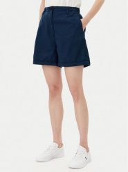 Tommy Hilfiger Szorty materiałowe WW0WW44762 Granatowy Regular Fit. Niebieskie szorty damskie Tommy Hilfiger, bez wzorów, z bawełny. Za 309.99 zł.