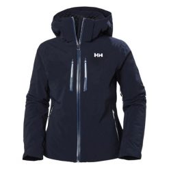 Damska kurtka narciarska Helly Hansen Alphelia lifaloft. Niebieskie kurtki sportowe damskie Helly Hansen, na zimę, s, bez wzorów, bez kaptura. W wyprzedaży za 2,188.00 zł.