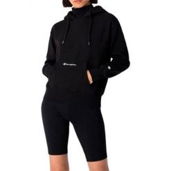 Bluza sportowa damska Champion 115396KK001. Czarne bluzy damskie Champion, s, bez wzorów, z kapturem. Za 152.15 zł.