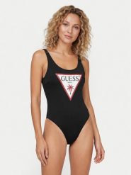 Guess Strój kąpielowy E6GJ43 KF442 Czarny. Czarne stroje jednoczęściowe Guess, z aplikacjami, z syntetyku. Za 319.99 zł.