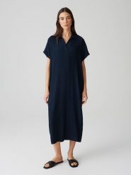 OPUS Sukienka w kolorze granatowym rozmiar: 38. Niebieskie sukienki damskie Opus, bez wzorów, z bawełny, bez ramiączek. Za 143.99 zł.