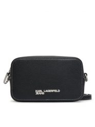 Karl Lagerfeld Jeans Torebka A3W30012 Czarny. Czarne listonoszki damskie Karl Lagerfeld Jeans, bez wzorów, z jeansu, bez dodatków. Za 389.99 zł.