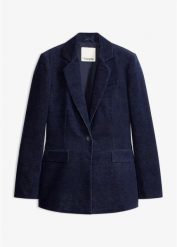 Żakiet z aksamitnego sztruksu. Brązowe marynarki i żakiety damskie bonprix, bez wzorów, ze sztruksu, eleganckie. Za 269.99 zł.