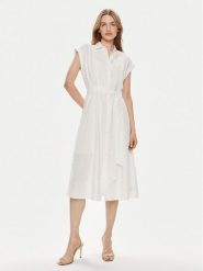 Gap Sukienka koszulowa 857655-00 Écru Regular Fit. Sukienki damskie GAP, bez wzorów, ze lnu, bez ramiączek. Za 259.99 zł.