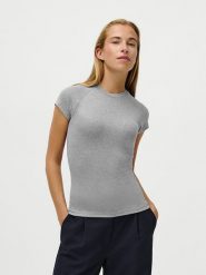 LeGer Koszulka "Tayra" w kolorze szarym rozmiar: 40. Szare bluzki damskie LeGer, bez wzorów, bez kołnierzyka, bez ramiączek. Za 78.99 zł.