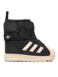 Adidas Śniegowce Superstar 360 Boot JQ7951 Czarny. Czarne buty zimowe chłopięce Adidas, z materiału, bez zapięcia. Za 299.99 zł.