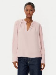 Tommy Hilfiger Bluzka WW0WW44049 Różowy Relaxed Fit. Czerwone bluzki damskie Tommy Hilfiger, bez wzorów, z wiskozy, bez kołnierzyka, bez ramiączek. Za 219.99 zł.