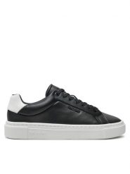 Calvin Klein Sneakersy Cupsole Lace Up W/Ml Lth HW0HW02201 Czarny. Czarne obuwie sportowe damskie Calvin Klein, ze skóry, bez zapięcia. Za 309.99 zł.