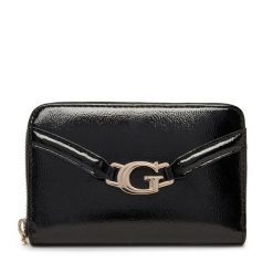 Portfel Guess. Czarne portfele damskie Guess, z aplikacjami. Za 259.99 zł.