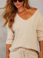 LA Angels Sweter w kolorze beżowym rozmiar: XL. Brązowe swetry klasyczne damskie LA Angels, xl, bez kołnierzyka. Za 113.99 zł.