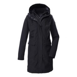 Parka dla kobiet Killtec GW 79. Czarne parki damskie GIGA DX, z dzianiny, bez kaptura. Za 736.80 zł.