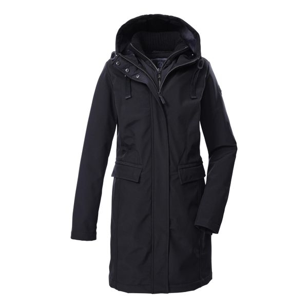 Parka dla kobiet Killtec GW 79. Czarne parki damskie GIGA DX, z dzianiny, bez kaptura. Za 736.80 zł.
