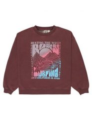 Roxy Bluza Lineup Brushed ERGFT04021 Brązowy Oversize. Brązowe bluzy dziewczęce Roxy, bez wzorów, z bawełny, bez ramiączek, bez kaptura. Za 189.99 zł.