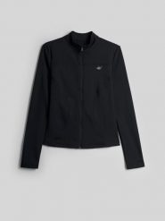 4F Bluza slim bez kaptura damska - czarna L. Czarne kardigany damskie 4F, l, bez wzorów. Za 189.99 zł.