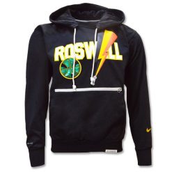 Bluza z kapturem Nike Roswell Rayguns Premium Dri-Fit Hoodie. Czarne bluzy damskie Nike, bez wzorów, z kapturem. Za 299.00 zł.