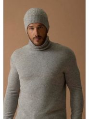 Perfect Cashmere Kaszmirowa czapka "Popi" w kolorze jasnoszarym rozmiar: onesize. Szare czapki damskie Perfect Cashmere, bez wzorów, z kaszmiru. Za 143.99 zł.