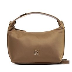 Torebka Tommy Hilfiger. Brązowe torebki klasyczne damskie Tommy Hilfiger, z nylonu, bez dodatków. Za 529.99 zł.