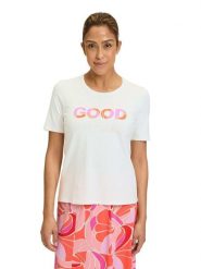 Betty Barclay Koszulka w kolorze białym rozmiar: 46. Białe bluzki damskie Betty Barclay, bez wzorów, bez kołnierzyka, bez ramiączek. Za 69.99 zł.