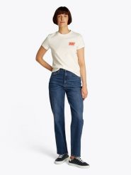 TOMMY JEANS Dżinsy - Regular fit - w kolorze granatowym rozmiar: W33/L32. Niebieskie jeansy damskie Tommy Jeans, z podwyższonym stanem. Za 255.34 zł.