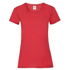 Koszulka Damska Valueweight. Czerwone bluzki damskie Fruit of the Loom, m, bez wzorów, sportowe, bez kołnierzyka, bez ramiączek. Za 35.99 zł.