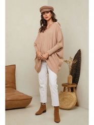 Soft Cashmere Sweter w kolorze jasnobrązowym rozmiar: 38/40. Brązowe swetry klasyczne damskie Soft Cashmere, z kaszmiru, z asymetrycznym kołnierzem. Za 104.99 zł.