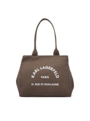 KARL LAGERFELD Torebka B1W50010 Brązowy. Brązowe shopper bag KARL LAGERFELD, bez wzorów, z materiału, bez dodatków. Za 549.99 zł.