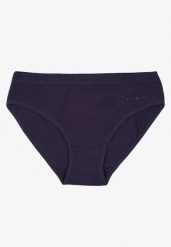 Granatowe Bawełniane Majtki w Stylu Fig Talivira. Niebieskie komplety bielizny Born2be, bez wzorów, z bawełny. Za 4.99 zł.