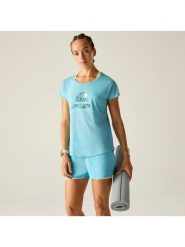 Dare 2b Koszulka sportowa "Serenity" w kolorze turkusowym rozmiar: 34. Niebieskie koszulki sportowe damskie Dare 2b, s, bez wzorów, z materiału, bez ramiączek, outdoorowe. Za 52.42 zł.