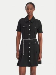 MICHAEL Michael Kors Sukienka koszulowa MR683BX667 Czarny Regular Fit. Czarne sukienki damskie MICHAEL Michael Kors, bez wzorów, z syntetyku, bez ramiączek. Za 1,099.00 zł.