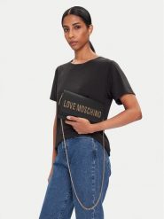 LOVE MOSCHINO Torebka JC4121PP0NKD000A Czarny. Czarne torebki wieczorowe damskie Love Moschino, bez wzorów, ze skóry, bez dodatków. Za 409.99 zł.