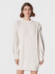 IRO Sukienka dzianinowa Lorely AR641 Biały Relaxed Fit. Białe sukienki damskie Iro, bez wzorów, z bawełny, bez ramiączek. Za 1,159.00 zł.