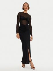 Simona Corsellini Sukienka wieczorowa A24CEAB060 Czarny Slim Fit. Czarne sukienki damskie SIMONA CORSELLINI, bez wzorów, z syntetyku, wizytowe, bez ramiączek. Za 699.99 zł.