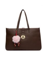 LOVE MOSCHINO Torebka JC4239PP0PKI0313 Brązowy ciemny. Brązowe shopper bag Love Moschino, bez wzorów, ze skóry, bez dodatków. Za 1,139.00 zł.
