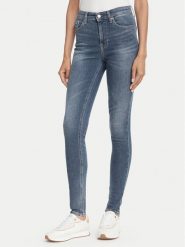 Tommy Jeans Jeansy Nora DW0DW23086 Niebieski Skinny Fit. Niebieskie jeansy damskie Tommy Jeans, bez wzorów, z bawełny. Za 449.99 zł.