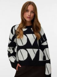 Vero Moda Sweter w kolorze czarnym rozmiar: XS. Czarne swetry klasyczne damskie Vero Moda, xs, z wełny, bez kołnierzyka. Za 100.99 zł.