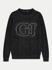 Guess Sweter J4YR00 Z3FP0 Czarny Regular Fit. Czarne swetry dziewczęce Guess, z aplikacjami, z wiskozy, bez kołnierzyka, bez ramiączek. Za 129.99 zł.