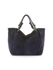 Lucca Baldi Skórzany shopper bag "Gimignano" w kolorze granatowym - 45 x 50 x 20 cm rozmiar: onesize. Niebieskie shopper bag Lucca Baldi, bez wzorów, z materiału, przez ramię, bez dodatków. Za 355.78 zł.