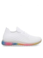Jenny Fairy Sneakersy WFA0610-4 Biały. Białe obuwie sportowe damskie Jenny Fairy, z materiału, bez zapięcia. W wyprzedaży za 55.99 zł.