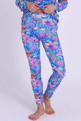 Legginsy termoaktywne – Jak wysokie? Damskie. Niebieskie legginsy sportowe damskie OOSC, m, bez wzorów, z materiału, na fitness i siłownię. Za 269.99 zł.
