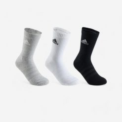 Skarpety sportowe tenis Adidas High 3 pary. Białe skarpetki damskie Adidas, bez wzorów, z bawełny. Za 39.99 zł.