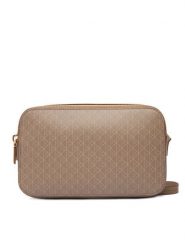 Calvin Klein Torebka Emblem Aop Elongated Camera Bag LV04F3268G Beżowy. Brązowe listonoszki damskie Calvin Klein, bez wzorów, ze skóry, bez dodatków. Za 449.99 zł.