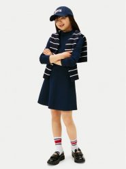 Tommy Hilfiger Sukienka codzienna Essential Skater KG0KG08790 D Granatowy Regular Fit. Niebieskie sukienki dziewczęce Tommy Hilfiger, bez wzorów, z syntetyku, bez ramiączek, proste. Za 389.99 zł.