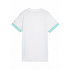 Damska koszulka do padla INDIVIDUAL PUMA White Purple Glimmer Aquatic Green. Białe bluzki damskie Puma, xl, bez wzorów, bez kołnierzyka, bez ramiączek. Za 159.00 zł.