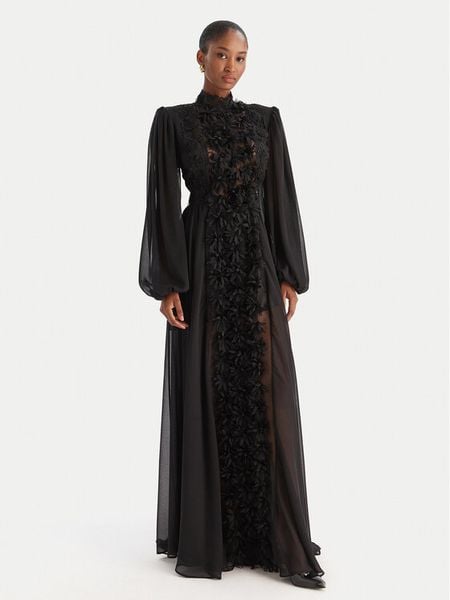 Babylon Sukienka wieczorowa S00827 Czarny Regular Fit. Czarne sukienki damskie Babylon, bez wzorów, z poliamidu, wizytowe, bez ramiączek. Za 2,219.00 zł.