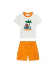 Guess Komplet t-shirt i spodenki I6GG06 K8HM4 Pomarańczowy Regular Fit. Brązowe t-shirty i koszulki chłopięce Guess, z aplikacjami, z bawełny, bez kołnierzyka, bez ramiączek. Za 154.99 zł.