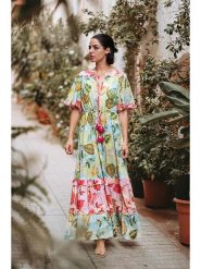 Isla Bonita by SIGRIS Sukienka ze wzorem rozmiar: L. Sukienki damskie Isla Bonita by SIGRIS, z aplikacjami, z bawełny, bez ramiączek. Za 149.66 zł.