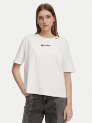 Karl Lagerfeld Jeans T-Shirt B2W17077 Biały Regular Fit. Białe t-shirty damskie Karl Lagerfeld Jeans, s, bez wzorów, z bawełny, bez kołnierzyka. Za 290.99 zł.