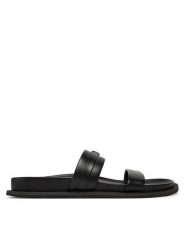 MICHAEL Michael Kors Klapki Mandy Flat Sandal 40S5MAFS2L Czarny. Czarne klapki damskie MICHAEL Michael Kors, bez wzorów, ze skóry, bez obcasa, bez zapięcia. Za 399.99 zł.